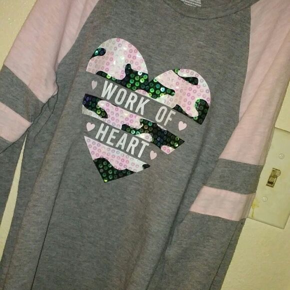 Athletic works long sleeve girls t shirt, size L - Picture 3 of 5
